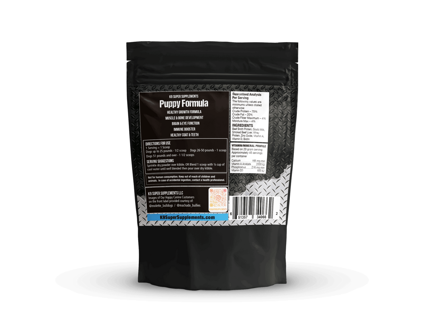 Puppy Formula - 45 Servings! - K9 Super Supplements