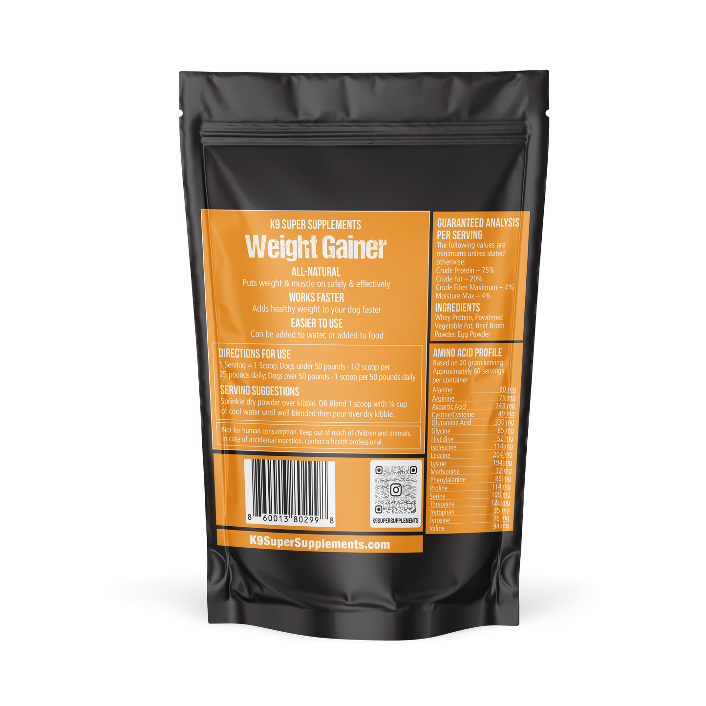 K9SS Weight Gainer - PRE ORDER NOW!!