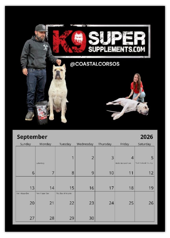 2026 K9SS Calendar