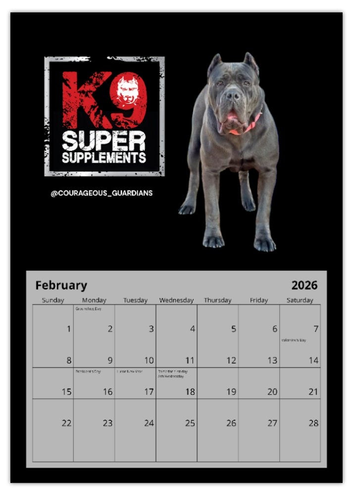 2026 K9SS Calendar