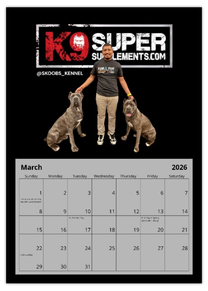 2026 K9SS Calendar