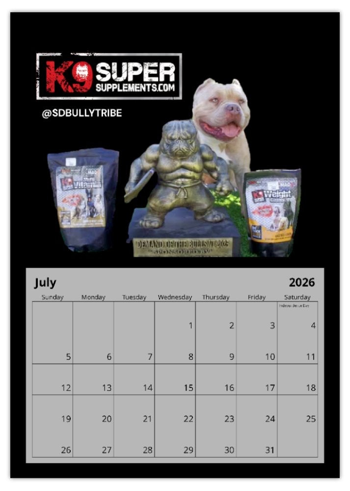2026 K9SS Calendar