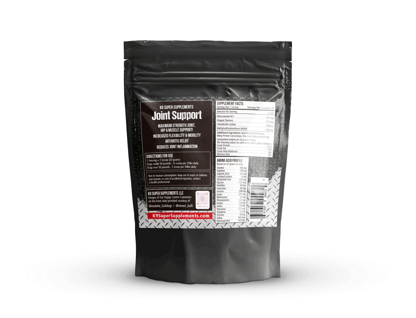 K9 Joint Support - 3 Lbs! - K9 Super Supplements